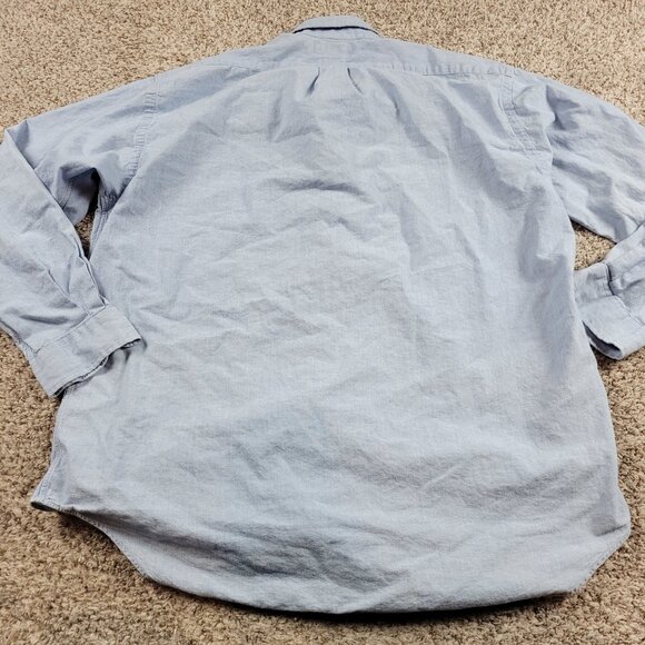 Polo Ralph Lauren Denim Shirt Mens Large Button Down Blaire Long Sleeve Stains* - Picture 9 of 10